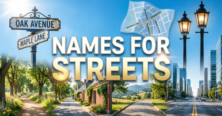 Names For Streets